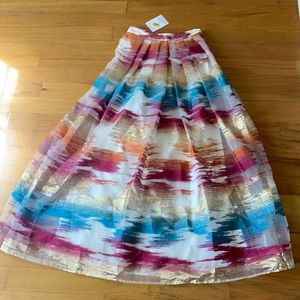 BELLE BADGLEY MISCHKA ORGANZA SKIRT 4 NWT